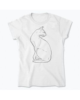 T- shirt  damski z kotem...